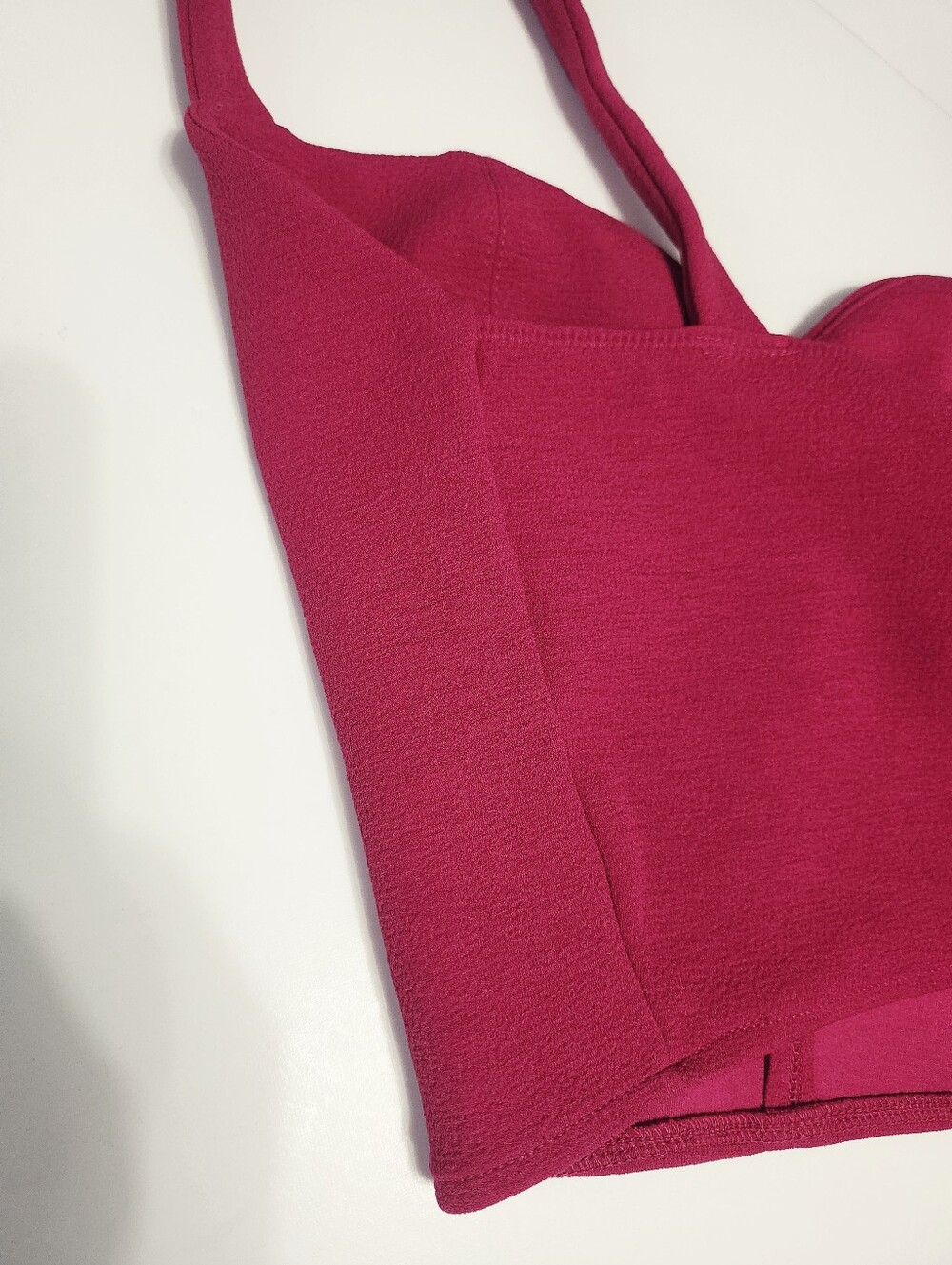Zara Ruched Sweetheart Crop Top size L - Picture 9 of 15